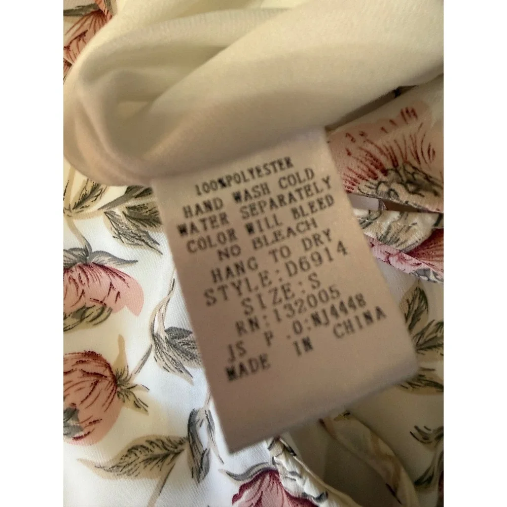 Entro Floral Swing Dress Size S Cottagecore Boho Mini‎ Dress